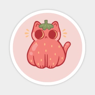 Strawberry Cat Magnet